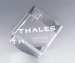 Cube losange 10cm en verre cadeau d’entreprise