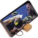 Porte-clés avec support mobile en bambou, Porte-téléphone portable et support, socle, base pour smartphone pubblicitario