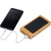 Chargeur en bambou de 8.000mAh, objet solaire publicitaire