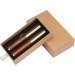 Mini set d'écriture - stylo plume et stylo roller, Parure avec stylo plume publicitaire