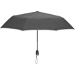 Parapluie télescopique noir avec bordure colorée, parapluie pliable de poche publicitaire