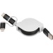 Câble de recharge extensible avec 3 prises, câble de chargement pubblicitario