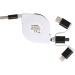 Câble de recharge extensible avec 3 prises, câble de chargement pubblicitario