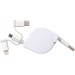 Câble de recharge extensible avec 3 prises, câble de chargement pubblicitario