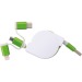 Câble de recharge extensible avec 3 prises, câble de chargement pubblicitario