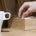 Boîte de rangement pour le thé en bambou avec couvercle en verre pour 40 sachets de thé cadeau d’entreprise
