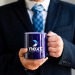 Mug classique bicolore ou noir 30cl, Mug noir pubblicitario
