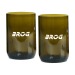 Ensemble de deux verres Rebottled® recyclés, verre reclame