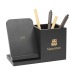 Bamboo Boss 15W FSC-100% support de charge/porte-stylo, Porte-téléphone portable et support, socle, base pour smartphone publicitaire