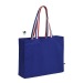 Tote bag 180g/m² coton anses bleu/blanc/rouge avec soufflets cadeau d’entreprise