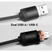 Câble dual 65W 5-en -1, Produit express 48h publicitaire