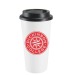 Tasse à café à emporter en plastique à double paroi 455ml/16oz ** regalo d'azienda
