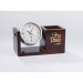 Reloj de escritorio con recipiente para lápices, reloj y mecanismo de relojería publicidad