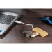Hub USB en bambou avec prise remplaçable - Rivo cadeau d’entreprise