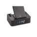 Réveil avec chargeur inductif CLOCKI, Porte-téléphone portable et support, socle, base pour smartphone publicitaire