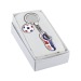Porte-clés football bleu blanc rouge cadeau d’entreprise