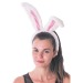 Serre-tête oreille de lapin blanc et rose peluche, serre-tête publicitaire
