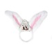Serre-tête oreille de lapin blanc et rose peluche cadeau d’entreprise