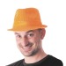 Borsalino sequin néon orange, chapeau Borsalino pubblicitario