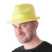 Borsalino sequin néon orange, chapeau Borsalino pubblicitario