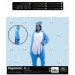 COSTUME KIGURUMI LICORNE BLEUE ADULTE, licorne publicitaire
