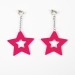 Boucles d'oreilles néon star x2 jaune, boucle d'oreille publicitaire