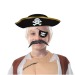 Chapeau pirate enfant feutre noir, chapeaux de fêtes publicitaire