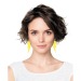 Boucles d'oreilles néon flash x2 orange, boucle d'oreille publicitaire