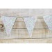 GUIRLANDE FANIONS SHABBY 3M, guirlande de fanions en papier publicitaire