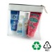 Trousse zippée transparente 185x180x20mm en rPET cadeau d’entreprise