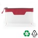 Trousse zippée transparente 185x120x60mm en rPET, trousse à maquillage publicitaire