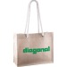 Sac en jute et corde 40x16x32cm, Sac en toile de jute publicitaire