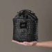 Bourse en raphia, trousse de toilette reclame