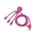 Mr Bio Long - Câble d'1M avec une double entrée type C/USB, câble de chargement publicitaire
