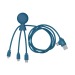 Mr Bio Long - Câble d'1M avec une double entrée type C/USB, câble de chargement publicitaire