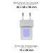 Prise secteur blanche 30W origine France garantie, chargeur mural publicitaire