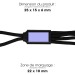 Câble court 4 en 1 - 18cm à charge rapide 20W en matériaux recyclés - Noir, câble de chargement pubblicitario