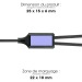 Câble de charge 4 en 1 20W en matériaux recyclés - Noir, câble de chargement publicitaire
