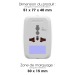 Adaptateur universel de voyage - Blanc, prise électrique universelle et adaptateur universel de voyage pubblicitario