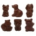 Mini Moulage Tiere 15g Schwarz 70% Bio, Schokoladenhase Werbung