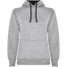 URBAN WOMAN - Sweat-shirt coupe près de corps féminin avec capuche doublé à contraste et au ton du cordon de serrage et poche kangourou, Sweat à capuche publicitaire