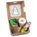 Coffret cadeau de Noël - Bâtonnet de graines d'épicéa, moules étoilés, bocal Confiture d'orange et Père Noël en chocolat cadeau d’entreprise