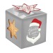 Pot cube boisde bureau en boite star-box - Epicéa, sapin de Noël publicitaire