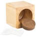 Pot cube boisde bureau en boite star-box - Epicéa, sapin de Noël publicitaire