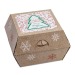 Coffret cadeau de Noël - Pots en argile, Père Noël en chocolat, moules pour sapin de Noël et un verre de confiture d'orange, décoration et objet de Noël pubblicitario
