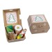 Coffret cadeau de Noël - Pots en argile, Père Noël en chocolat, moules pour sapin de Noël et un verre de confiture d'orange regalo d'azienda