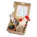 Miniatura del producto Set de regalo de Navidad - Macetas de barro, Papá Noel de chocolate, moldes de árbol de Navidad y figurita de muñeco de nieve e 0