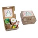 Coffret cadeau de Noël - Pots en argile, Père Noël en chocolat, moules pour sapin de Noël et figurine de bonhomme de neige e cadeau d’entreprise