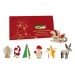 Carte de voeux avec puzzle en bois et feutrine -design standard - Père Noël cadeau d’entreprise