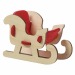 Carte de voeux avec puzzle en bois et feutrine -design standard - Père Noël cadeau d’entreprise